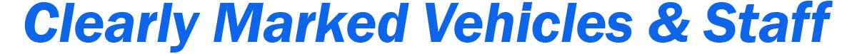 Teddys Bee Removal company logo with text showing that all our vehicles are clearly marked for your safety.